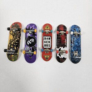 Tech Deck  & Imperial Fingerboard Lot Of 5 Mini Skateboards With Graphics